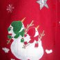 Take Two Womens Christmas Jacket Snowman Snowflakes Shiny Silver Stars