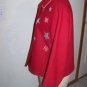 Take Two Womens Christmas Jacket Snowman Snowflakes Shiny Silver Stars
