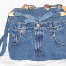 handbag, denim quilt, reversible, organizer purse