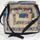 handbag,log cabin quilt, denim, reversible, organizing, purse