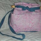 handbag, pink ribbon for a breast cancer cure fabric, quilt,denim, reversible, organizer, purse