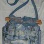 handbag,Thomas Kinkade Christmas fabric, quilt, denim, reversible, organizer, purse