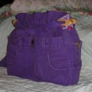 purse purple denim quilt organizer reversible handbag