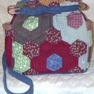 purse grandmas flower garden quilt denim organizer reversible handbag
