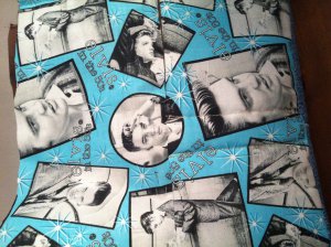 handbag,Elvis fabric, quilt, denim , reversible, organizer, purse