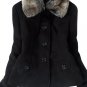 Button Down Fur Collar Tie Jacket (3 colors)