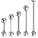 10pcs Surgical Steel Tounge barbell with ball