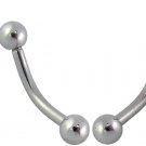1pcs Surgical Steel Curved Barbell with ball