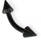 Anodised blackline Eyebrow Banana with cone