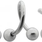 Surgical Steel Twise Barbell with Ball
