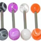 Surgical Steel Tounge Barbell with Fancy UV Ball