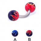 Surgical Steel Banana With UV Fireball