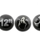 Sugical steel Labret with Drawing UV Logo Ball