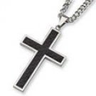 Surgical Steel  Balck Colour Cross Pendant