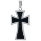 Surgical Steel  Balck Colour Cross Pendant