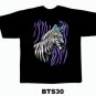 Black colour T-Shirt with Fabric printing Zebra Face Design