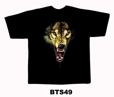 Black colour T-Shirt with Fabric printing Lion Face Design