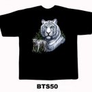 Black colour T-Shirt with Fabric printing Tiger Design