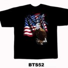 Black colour T-Shirt with Fabric printing USA Flag With Eagle Design