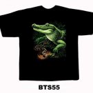 Black colour T-Shirt with Fabric printing Snake Design