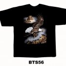 Black colour T-Shirt with Fabric printing Bird Design