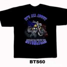 Black colour T-Shirt with Fabric printing Motorcycle Design