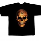 Black colour T-Shirt with Fabric printing Skull Face Design