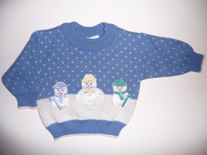 NWT Talbots Infant Baby Sweater Snowmen Snowman 6 mths