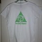 Womens Irish V-Neck T-Shirt:  Three Paths to Happiness: Malarkey - Good Craic - Shenanigans - Large