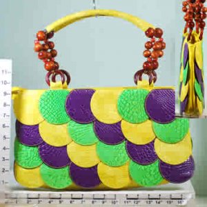 Purse: Yellow/Purple/Lime Croc Skin Look (X0104503)