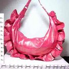 Purse - Leather Look - Pink Ruffles (X074366)