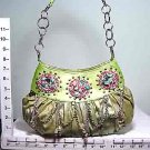 PURSE - GREEN - MULTICOLORED BEADS (x74370)