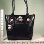 PURSE CROC SKIN LOOK W/BASEBALL CASTING - 2 COMPARTMENT INSIDE - BROWN/BLACK (X079334)