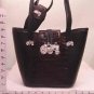 BAG - CROC SKIN LOOK WITH TRACTOR CASTING - BLACK / BROWN (X079322)