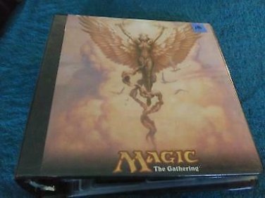 VINTAGE Magic The Gathering 3 Ring Binder Notebook w/Over 100 Cards Included!!!
