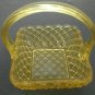 Antique Yellow Crystalline Basket...FREE SHIPPING