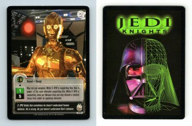 Star wars ccg jedi knights card mint/n-mint rare 1st day c-3po the professor 19r