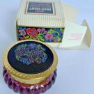 AVON Petit Point purple glass Field Flowers perfume. New In Box. SHIPS FREE!!!