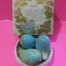 AVON  1973  LOVE  NEST  HOSTESS  SOAPS &  Milk Glass SOAP DISH Opened but Unused