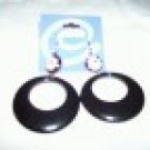 Black and White with Red Earrings