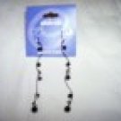 Genuine Crystal Earrings Black Long