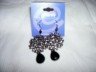 Genuine Crystal Earrings Black and Pewter