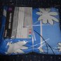 New Luxury single / twin cotton flannelle sheet set with pillowcase 425 gsm. White Silhouette blue