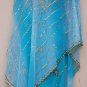 Aqua hand embroidered salwar kameez / lehenga choli designer partywear in crepeCustom tailoring