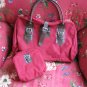 Red Travel Bag and accessories bag