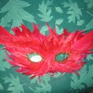 Red feathers mask