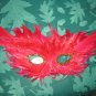 Red feathers mask