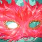 Red feathers mask
