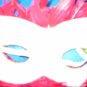 Red feathers mask