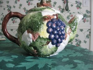 Porcelain flower tea pot